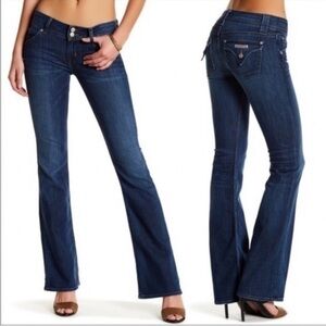 Vintage Hudson Flap Pocket Low Rise Y2K Jeans Dark Wash Sz 25